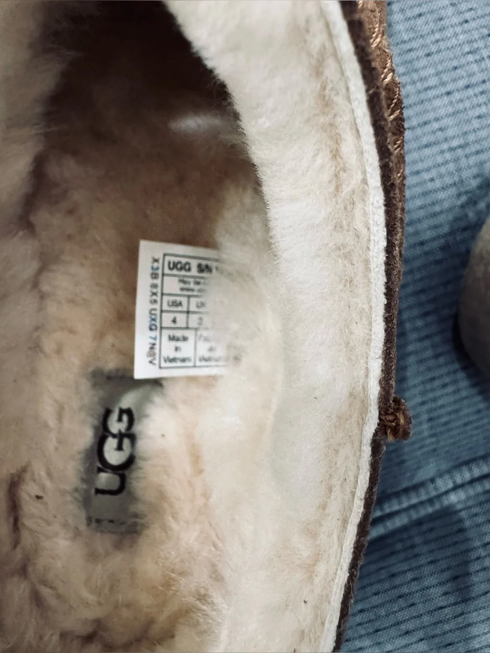 UGG Kids' Classic Micro Slip-On Booties in Chesnut Size 4